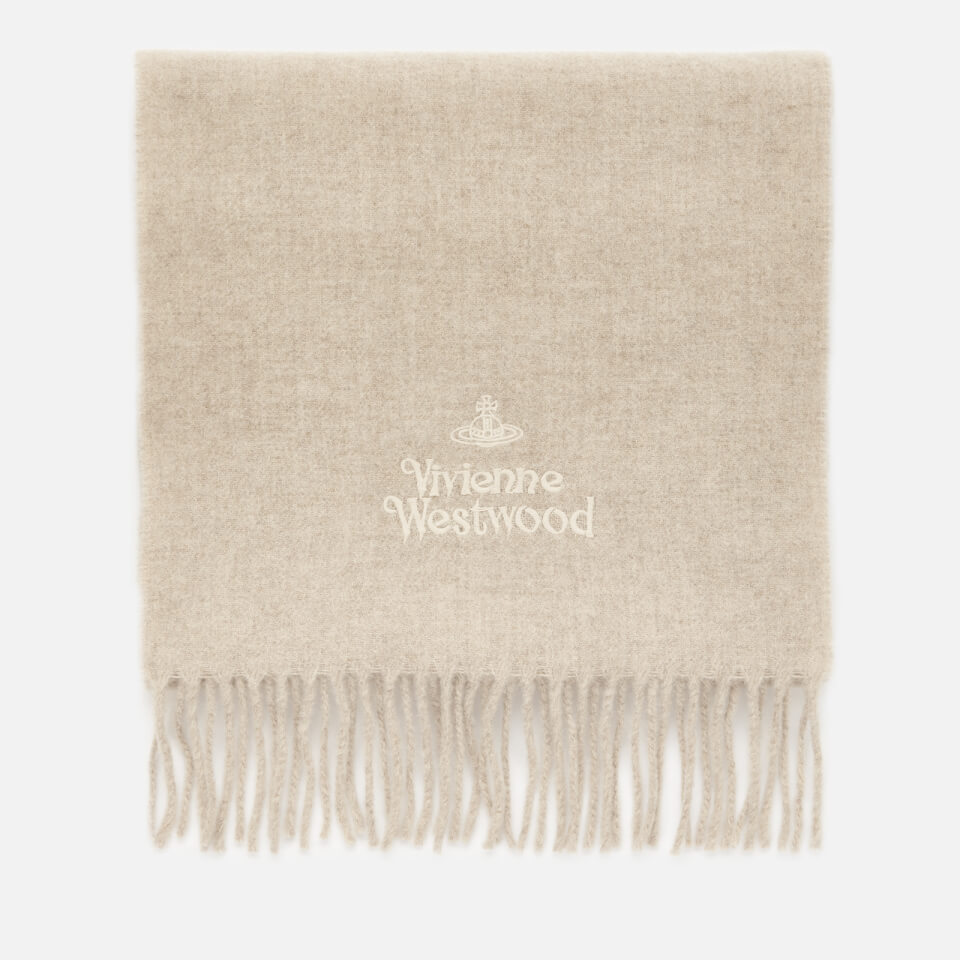 Vivienne Westwood Women's Wool Embroidered Scarf - Natural