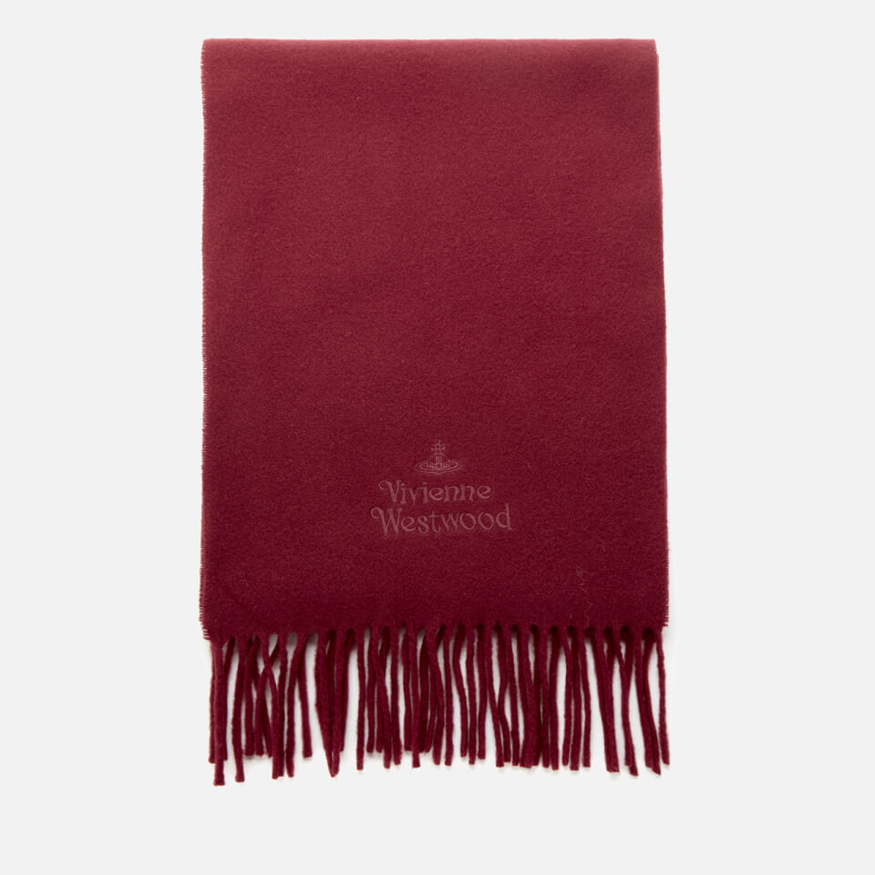 Vivienne Westwood Women's Wool Embroidered Scarf - Bordeaux