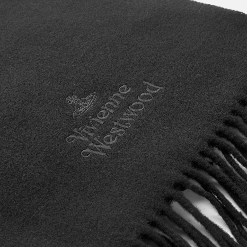 Vivienne Westwood Women's Wool Embroidered Scarf - Black