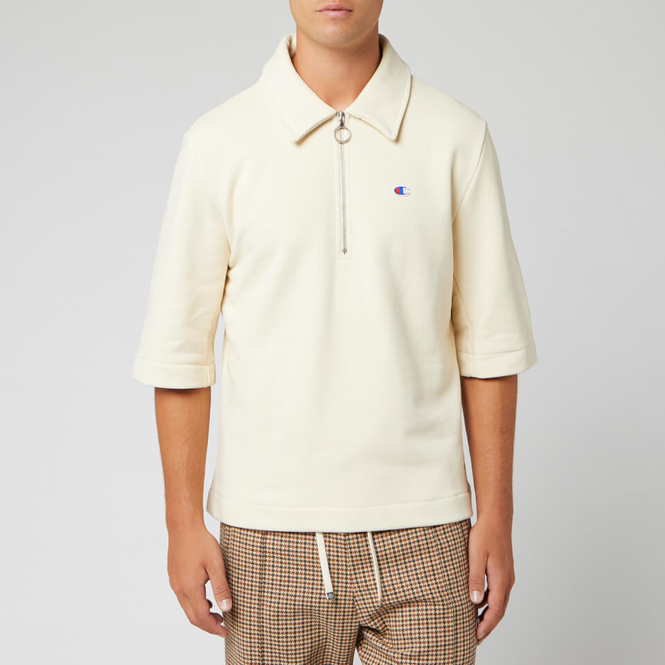 Champion X Clothsurgeon Men s Half Zip Polo Shirt Beige