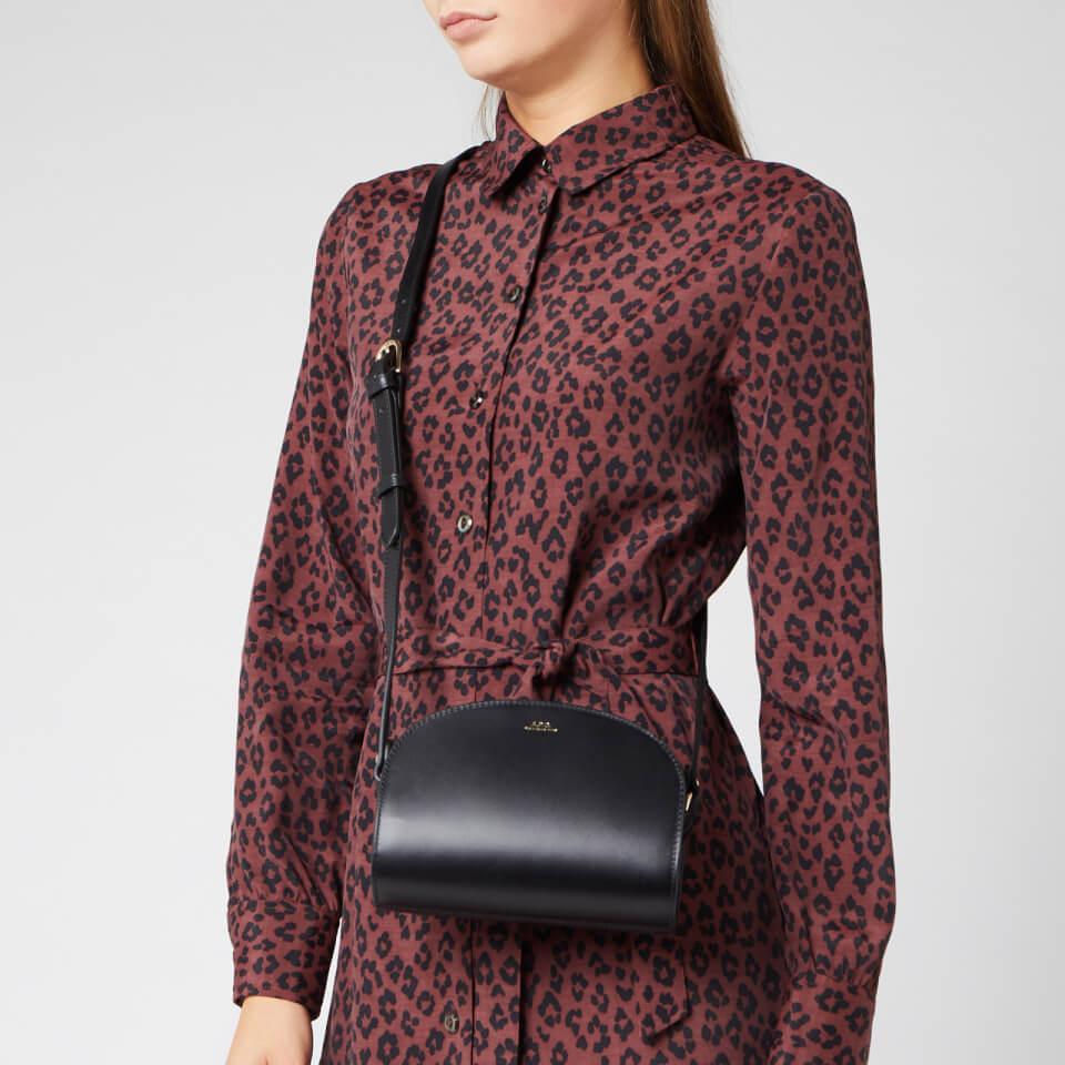 A.P.C. Clutch Demi-Lune Leather Bag