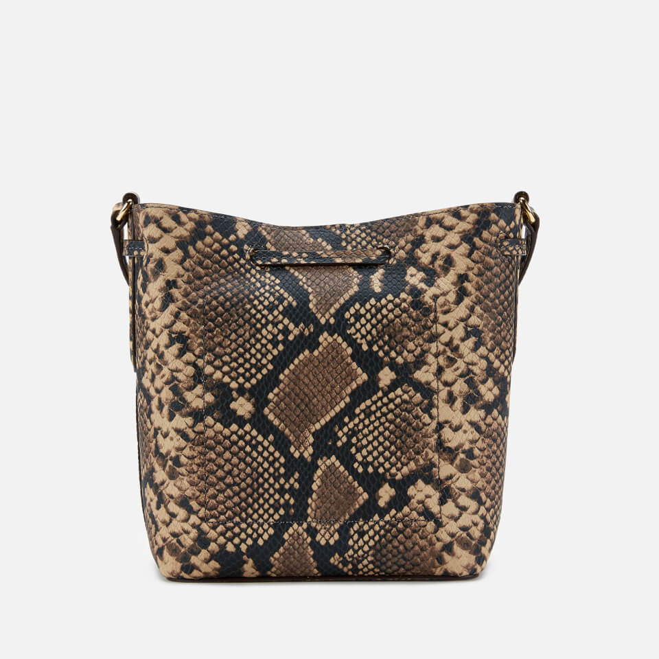 Lauren Ralph Lauren Women's Debby Snake Print Mini Drawstring Bag - Oatmeal Multi