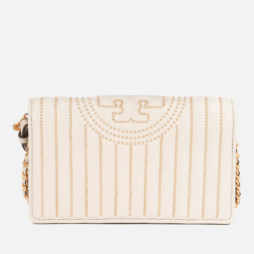 Tory Burch Women's Fleming Mini Stud Wallet Cross Body Bag - Birch