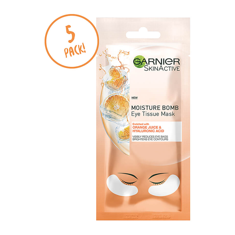 Garnier Eye Sheet Mask Hyaluronic Acid and Orange Juice 5 x 6g (30g)