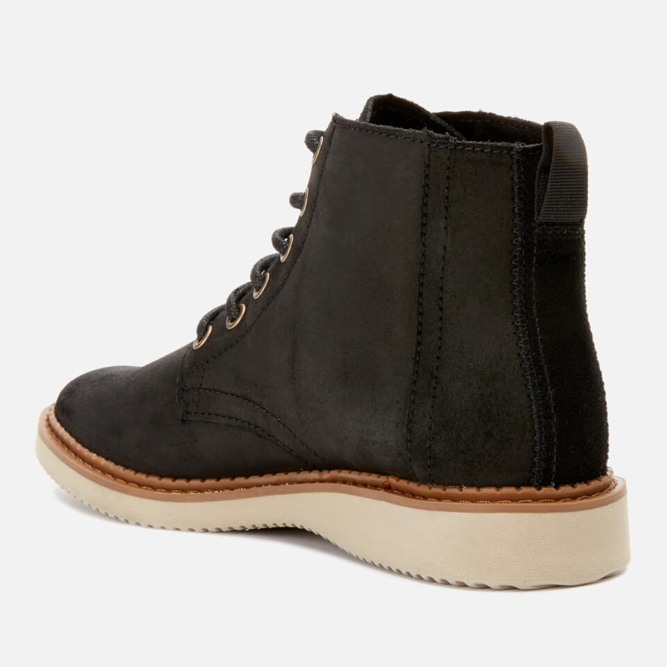 TOMS Men s Porter Leather Lace Up Boots Black Allsole