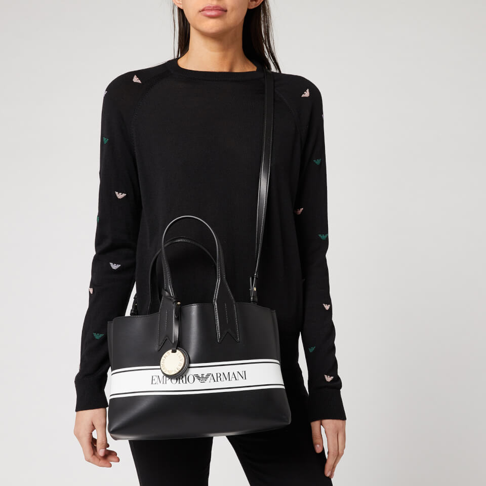 Emporio Armani Women's Shopper Bag - Black/White
