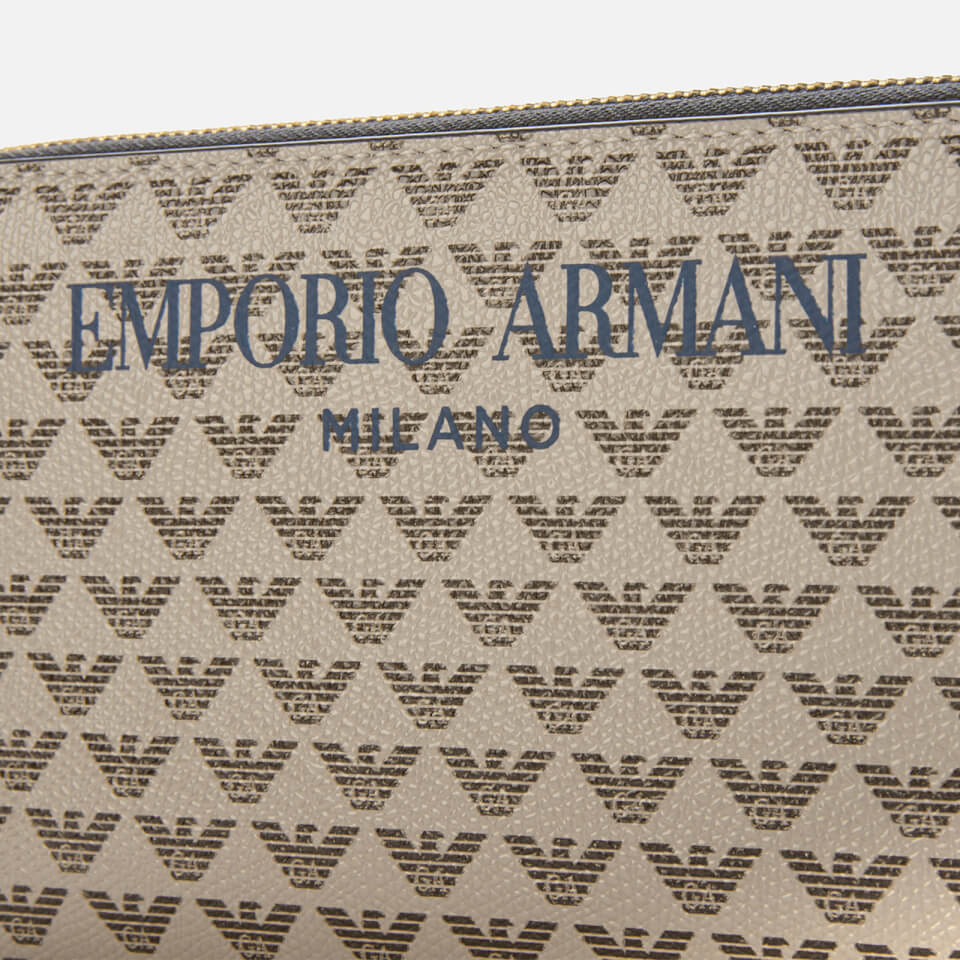 Emporio Armani Women's Large Zip Around Wallet - Ecru/T.Moro