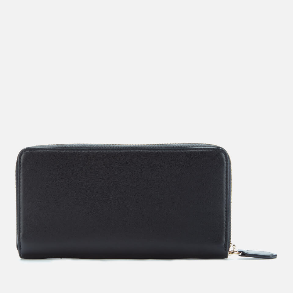Emporio Armani Women's Large Zip Around Wallet - Black/White