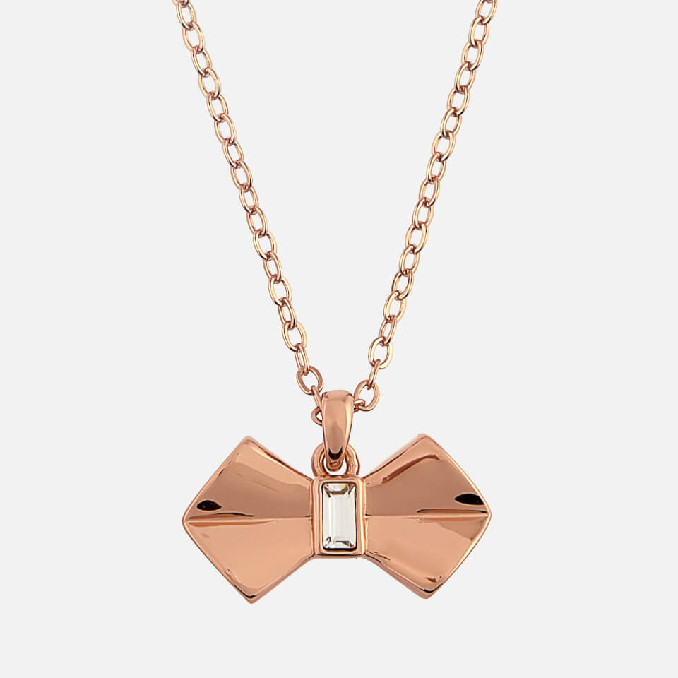 Ted Baker Women's Sarahli Solitaire Bow Pendant - Rose Gold
