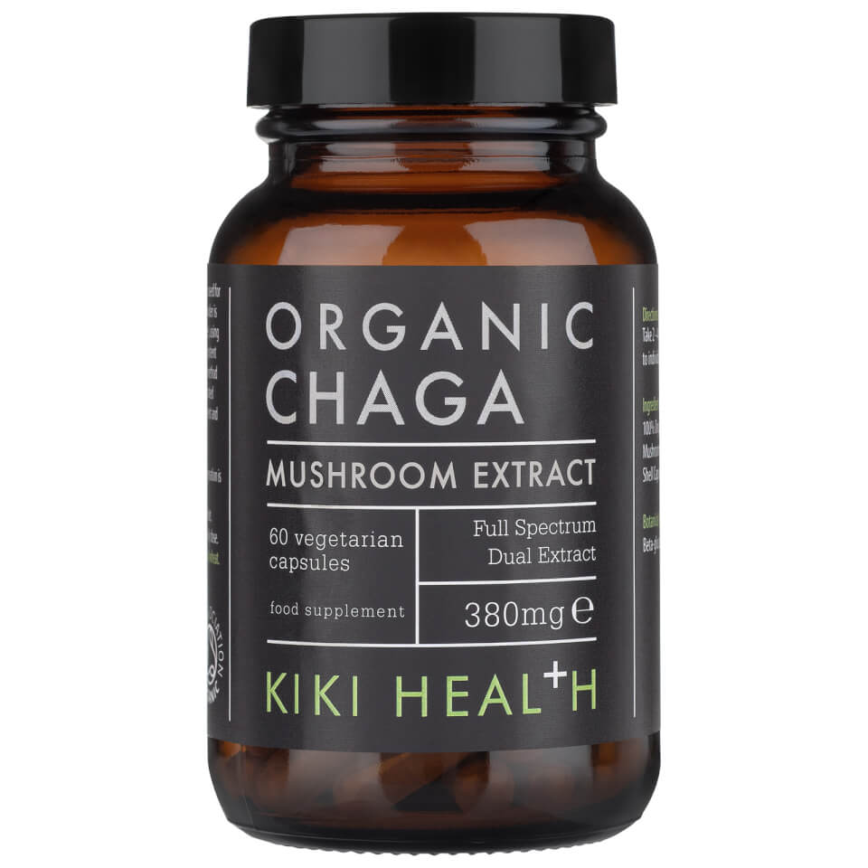 KIKI Health Organic Chaga Extract Mushroom (60 Vegicaps)