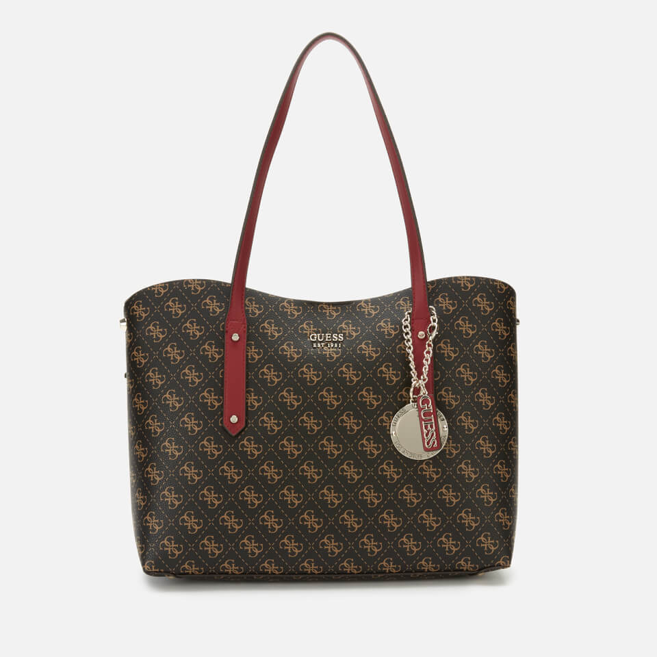 Guess Women's Multi Logo Shopper Bag - Brown