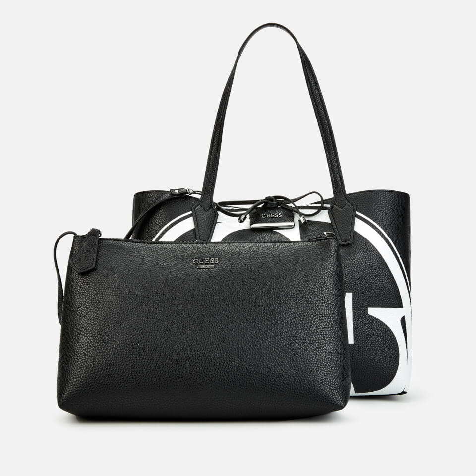 Guess Women's Reversible Bobbi Logo Tote Bag - Black/White