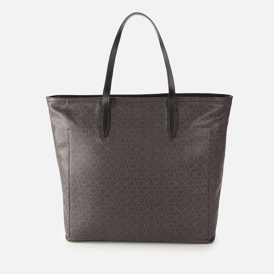 Calvin Klein Women's Monogram Shopper Bag - Brown Mono