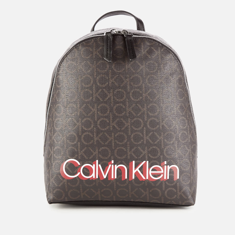 Calvin Klein Women's Monogram Small Backpack - Brown Mono