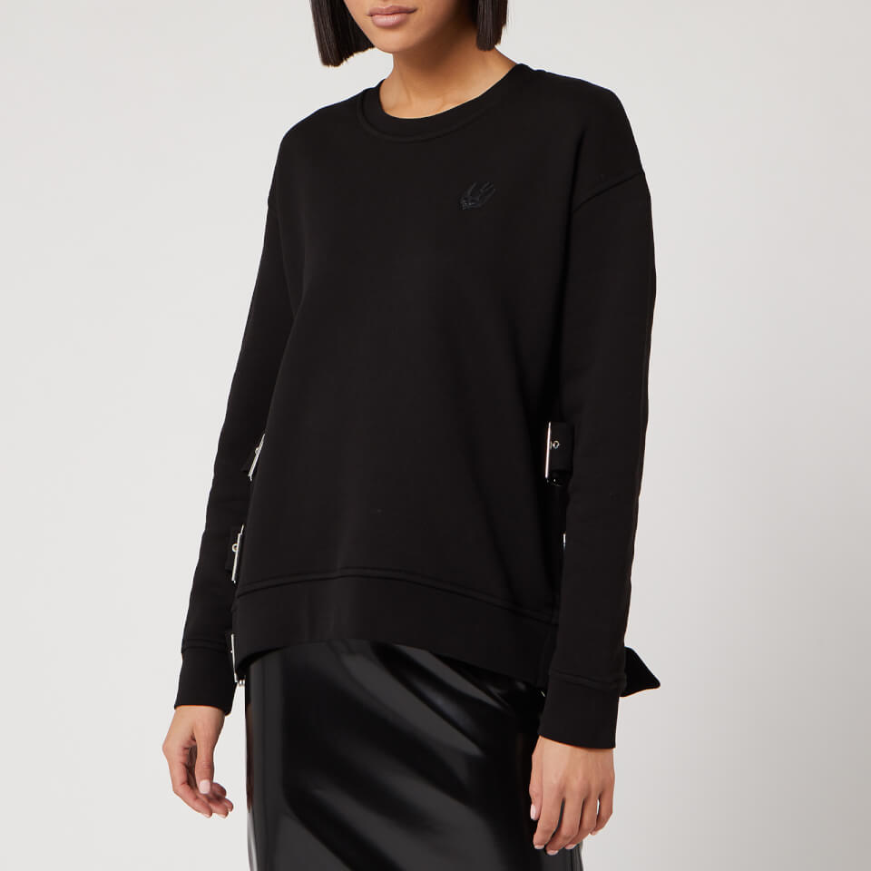 Tシャツ・カットソー ALEXANDER MCQUEEN Women Hoodies 794769QLAC81000 Black Alexander McQueen logo-print Drawstring Hoodie | Black