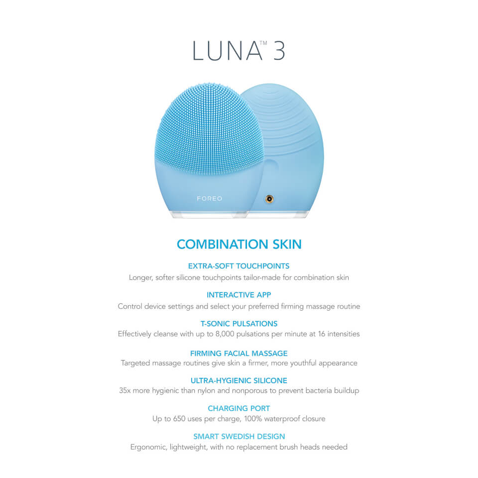 FOREO LUNA™ 3 Facial Cleansing Brush for Combination Skin