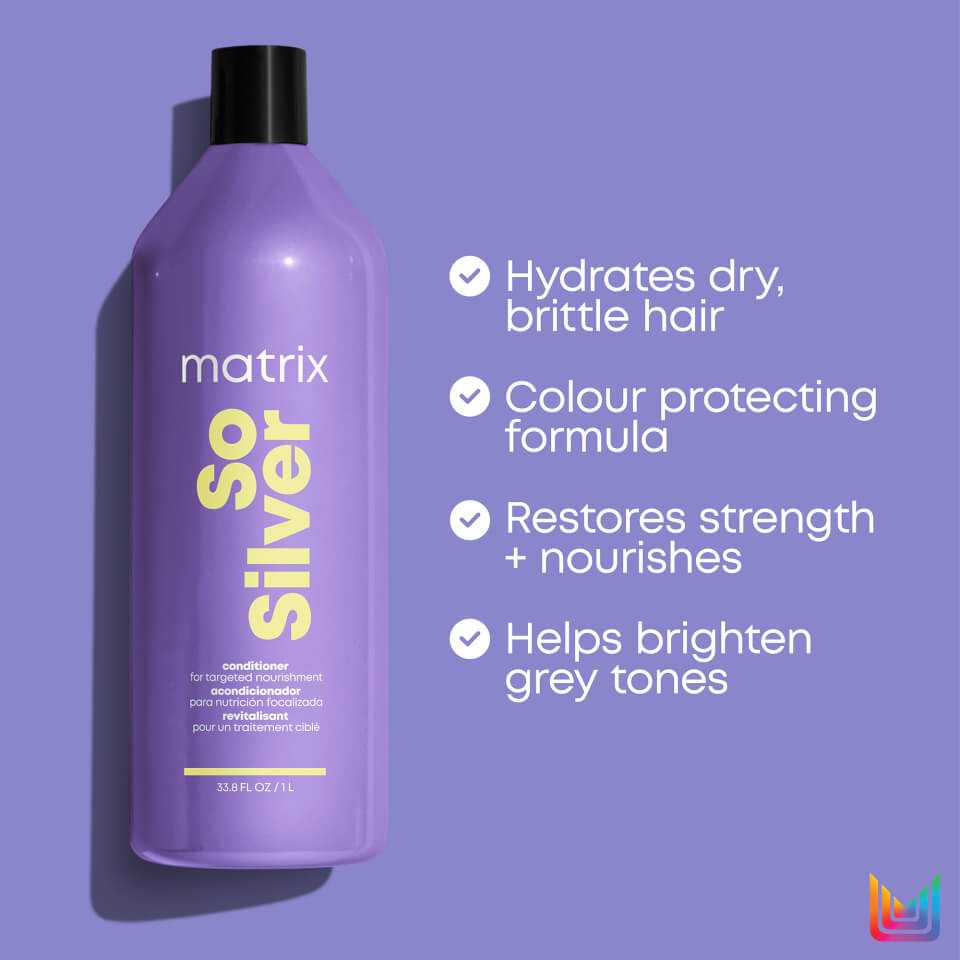 Matrix Total Results So Silver Purple Toning Conditioner for Blonde, Silver and Grey Hair 1000ml