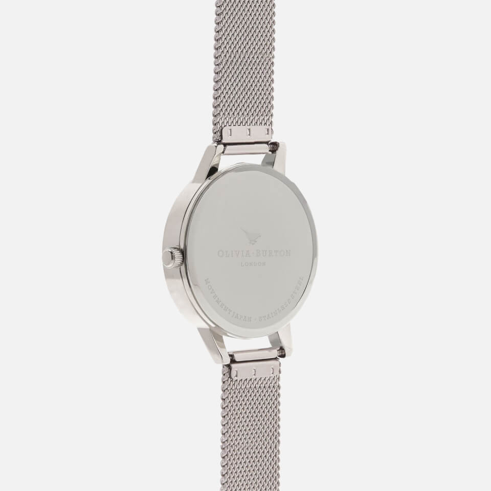 Olivia Burton Women's Signature Florals Watch - Silver Mesh