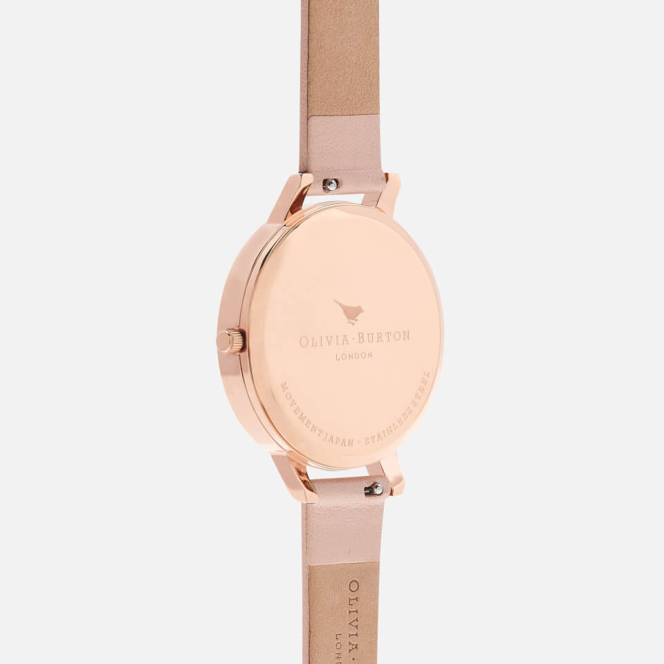Olivia Burton Women's Watercolour Florals Watch - Nude Peach and Rose Gold