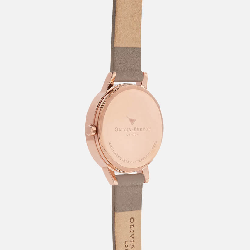 Olivia Burton Women's Illustrated Animals Owl Motif Watch - Iced Coffee and Rose Gold