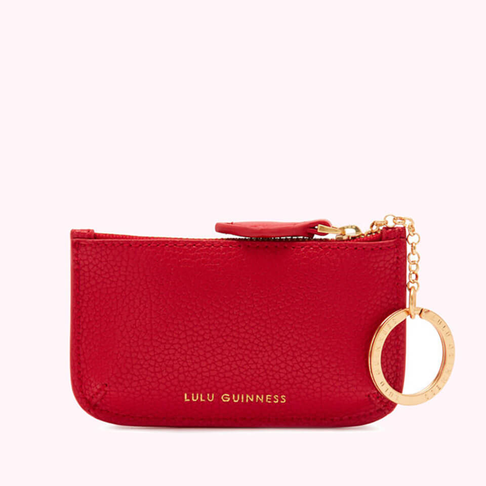 Lulu Guinness Women's Cupids Bow Frankie Key Pouch - Classic Red