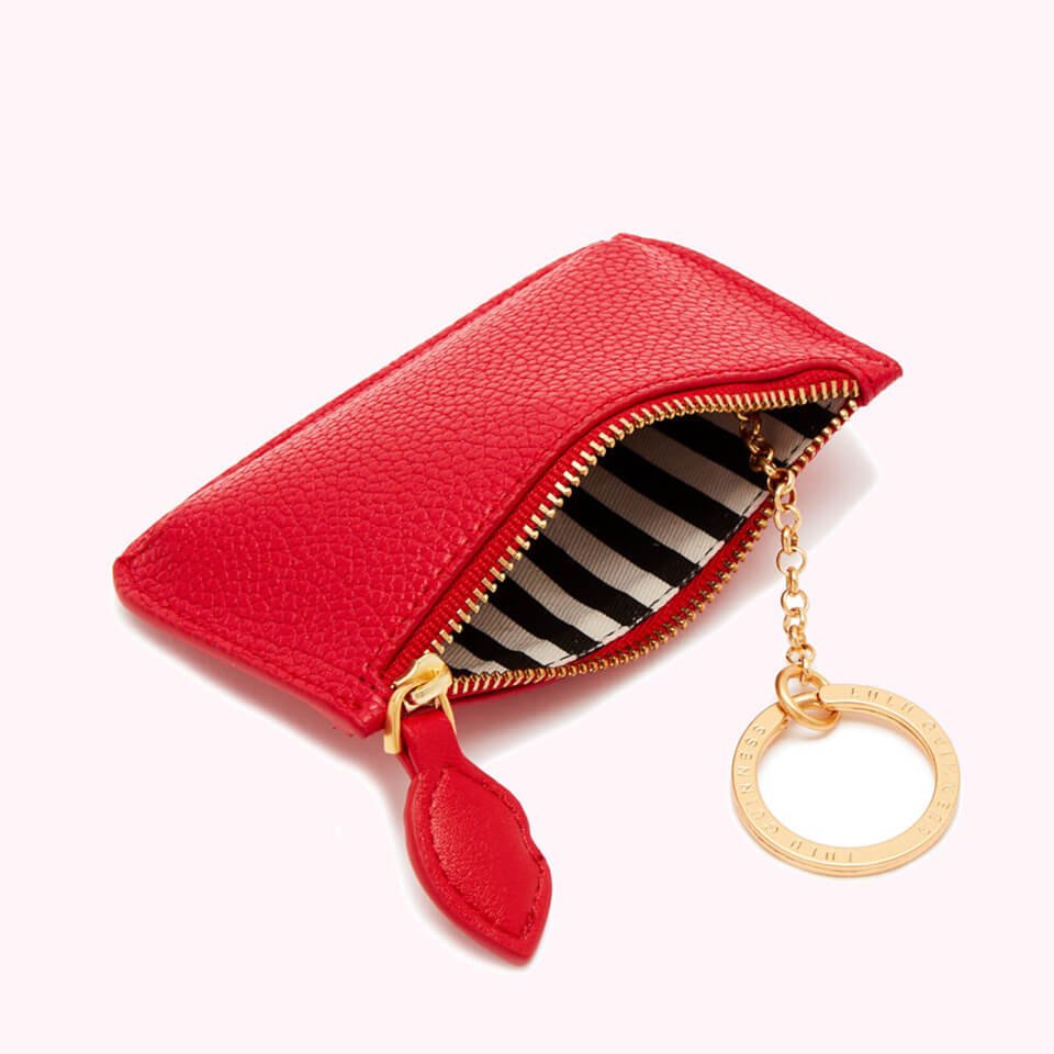 Lulu Guinness Women's Cupids Bow Frankie Key Pouch - Classic Red