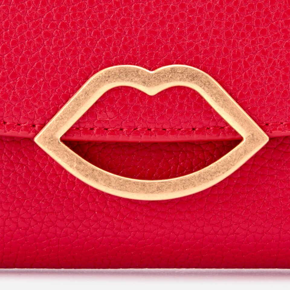 Lulu Guinness Women's Cut Out Lip Trisha Wallet - Classic Red