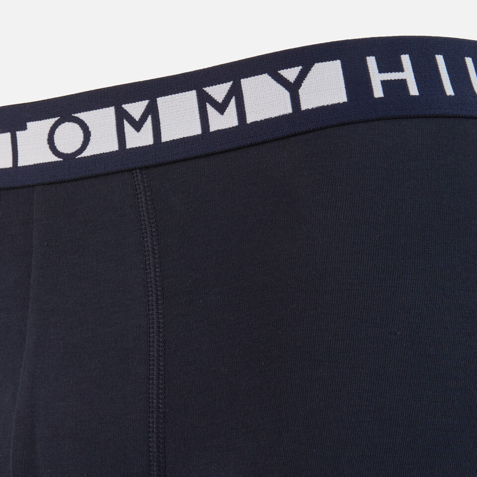 Tommy Hilfiger Men's 3 Pack Trunks - White/Navy Blazer/Quiet Shade
