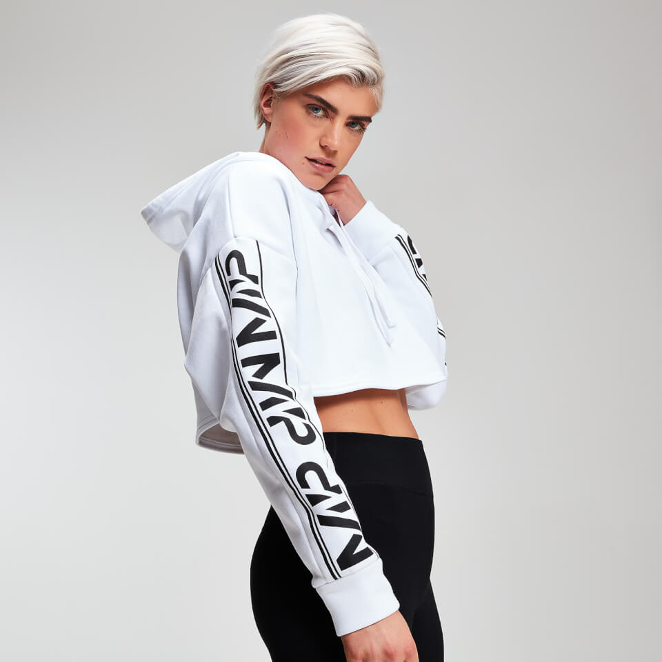 MP Rest Day Women's Logo Cropped Hoodie - White
