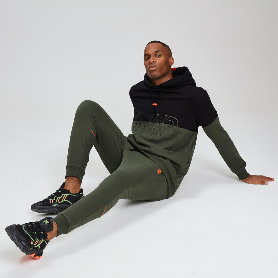 MP Rest Day Men's Piped Calf Joggers - Army Green
