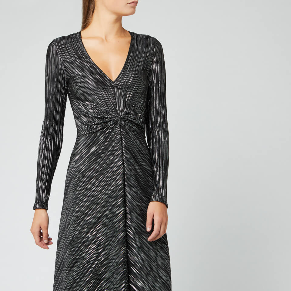 ワンピース ROTATE Woman Dress Black 113634 1000 Banana Republic Odile One Shoulder Linen Black Swing Dress