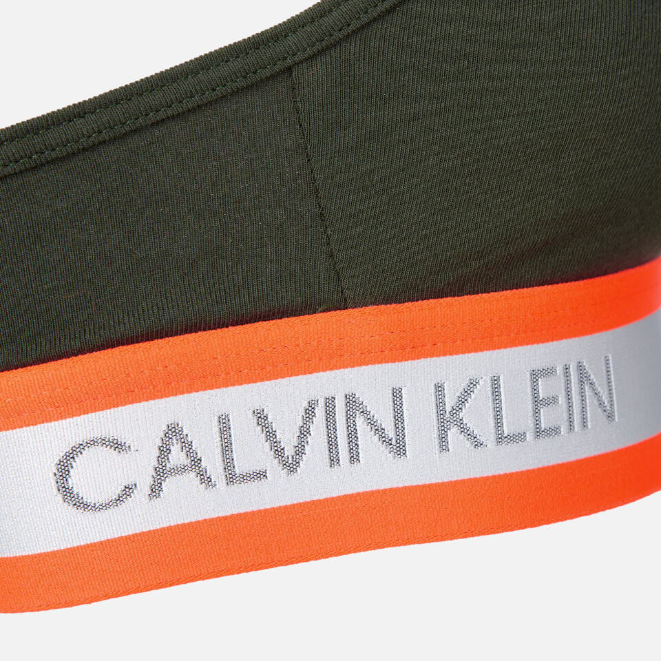 Calvin Klein Women's Neon Detail Unlined Bralette - Duffel Bag