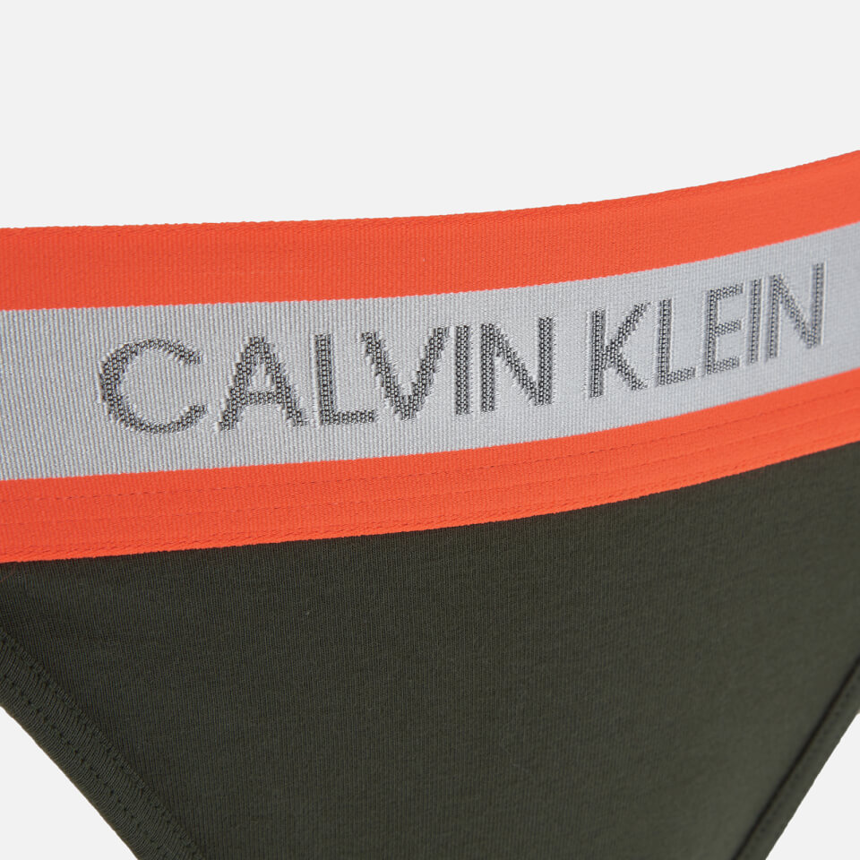 Calvin Klein Women's Neon Hi Cut Tanga Briefs - Duffel Bag