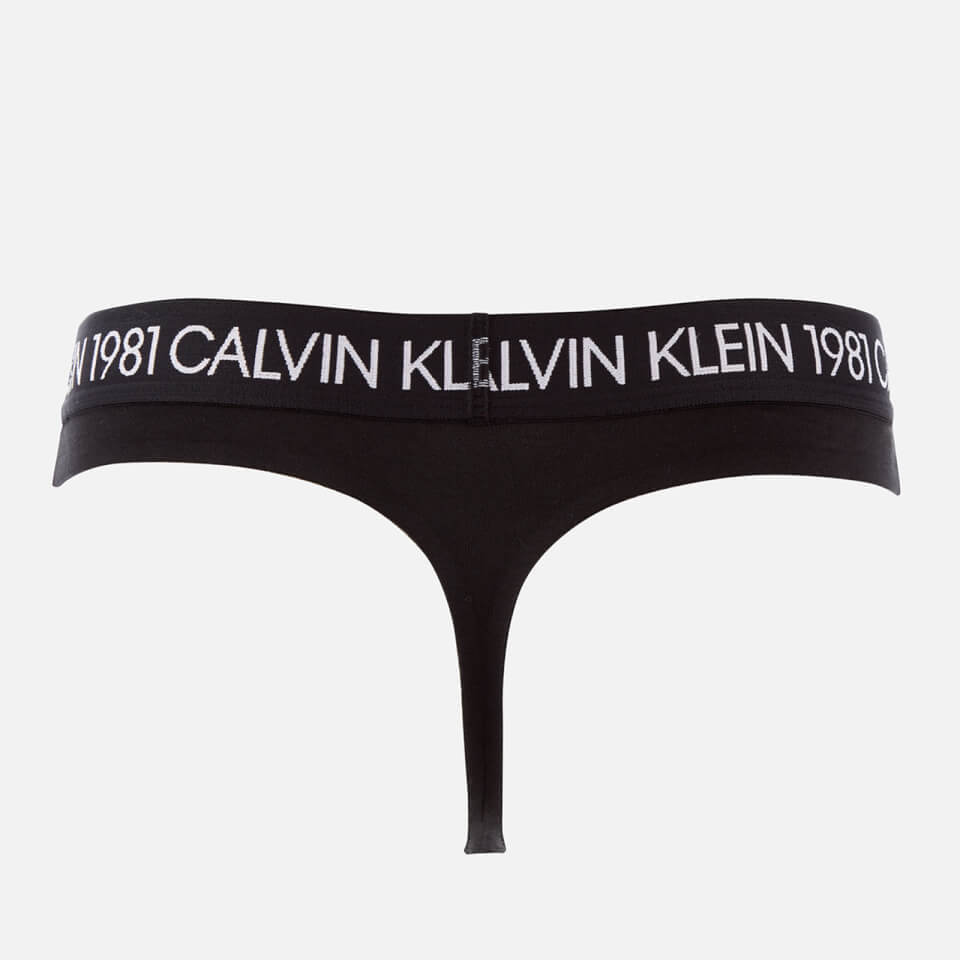 Calvin Klein Women's 1981 Thong - Black