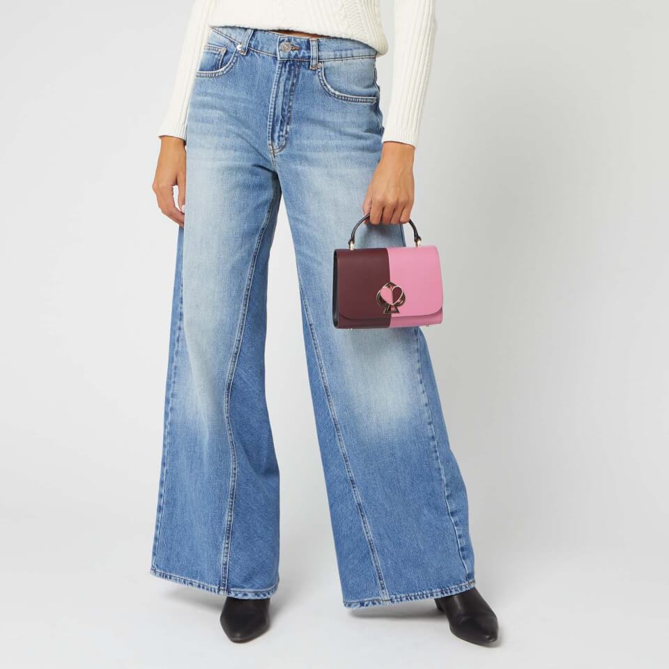 Kate Spade New York Women's Nicola Bicolor Twistlock Small Top Handle Bag - Cherry