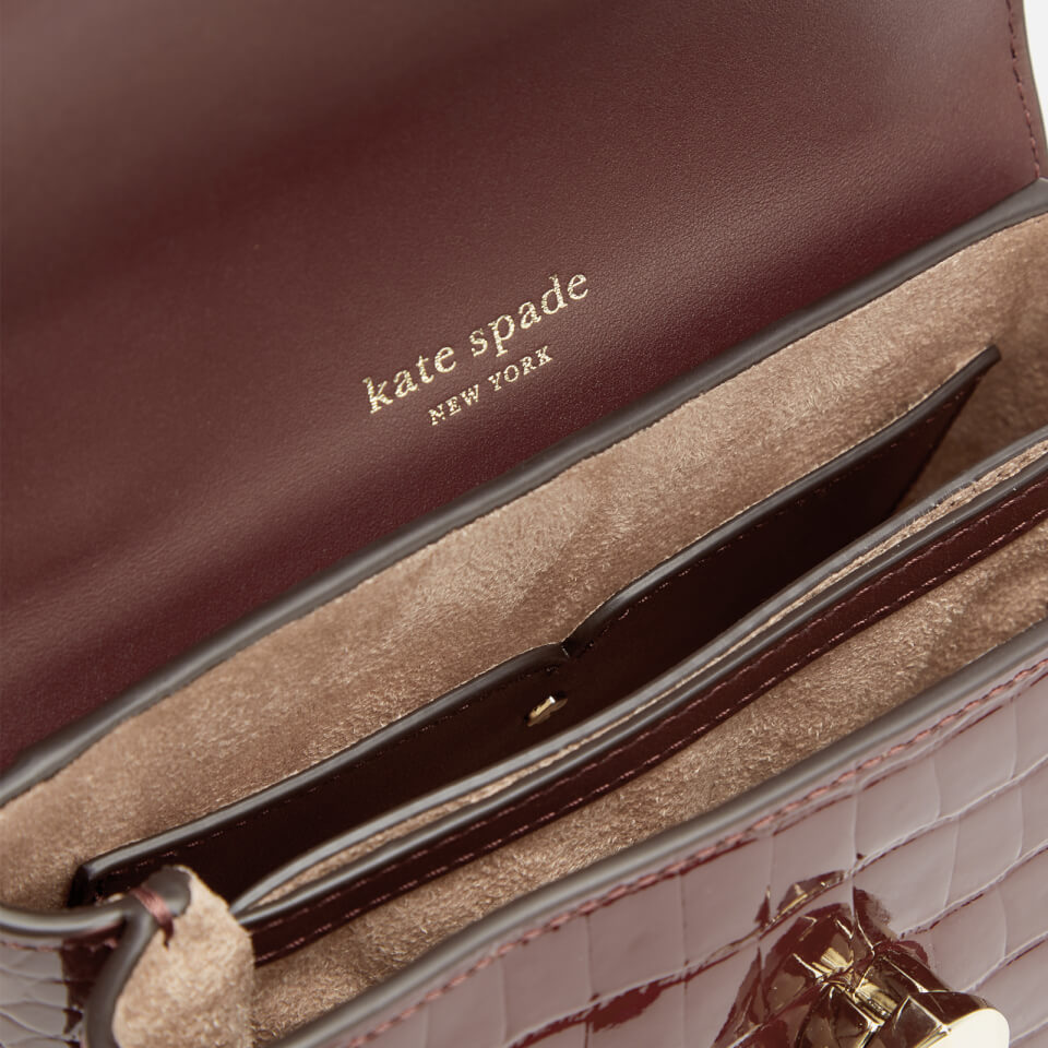 Kate Spade New York Women's Romy Croc Embossed Mini Top Handle Bag - Cherry