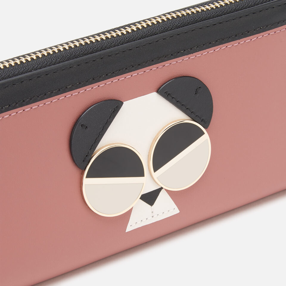 Kate Spade New York Women's Spademals Gentle Panda Slim Continental Wallet - Tinted Rose