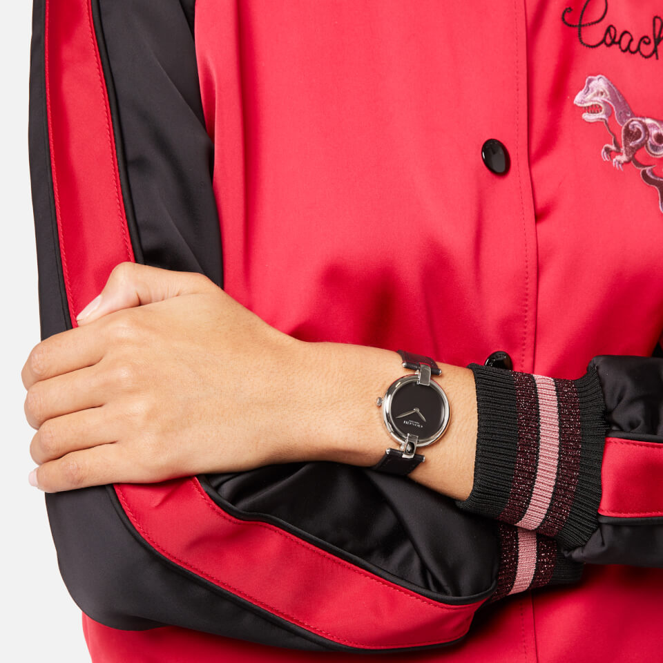 Coach Women's Chrystie Leather Strap Watch - Rou Black