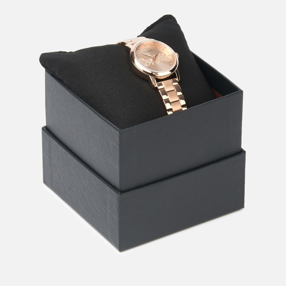 Coach Women's Grand Metal Strap Watch - Rou Rose Gold