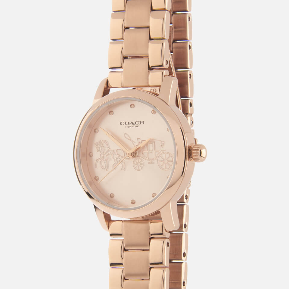 Coach Women's Grand Metal Strap Watch - Rou Rose Gold