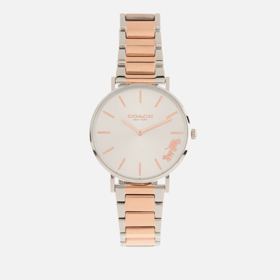 Coach Women's Perry Metal Strap Watch - Silver/Pink