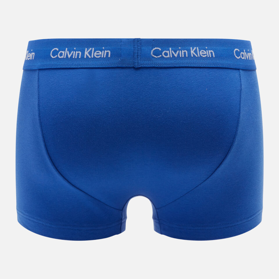Calvin Klein Men's 3 Pack Low Rise Trunk Boxers - Blue Shadow/Cobalt Water/Black