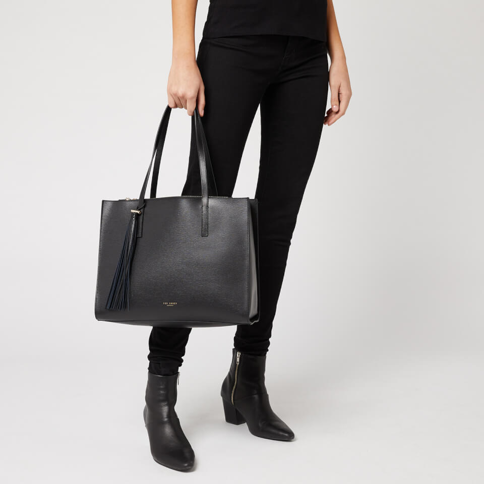 Ted Baker Women's Narissa Leather Tassel Detal Large Tote Bag - Black