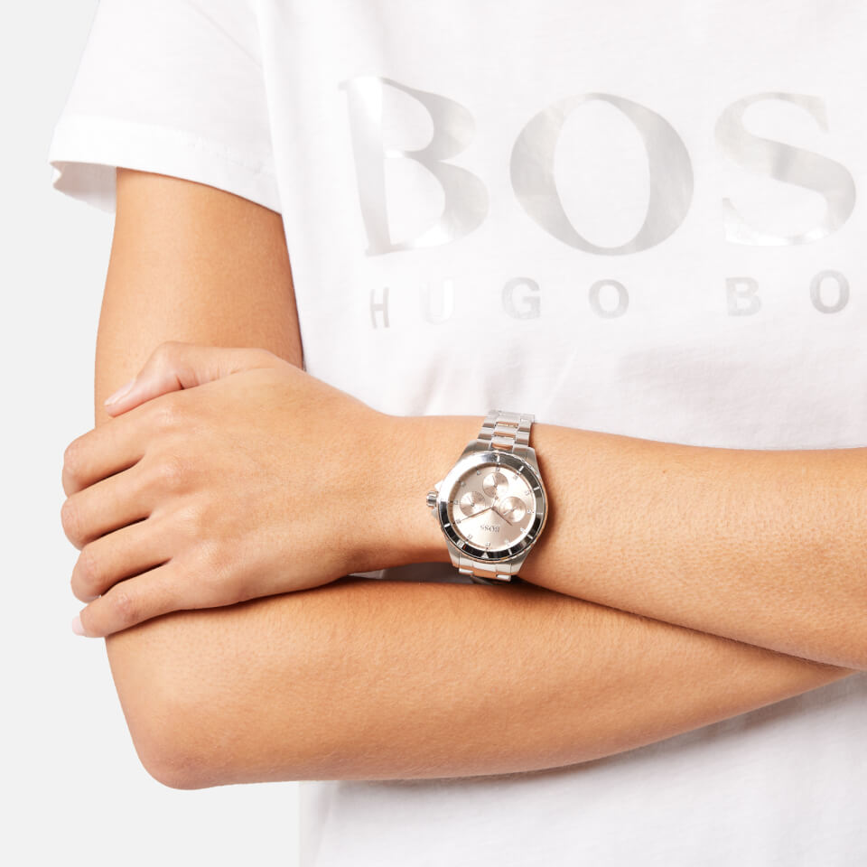 BOSS Hugo Boss Women's Premiere Chrono Watch - SS/Rouge/Cargo