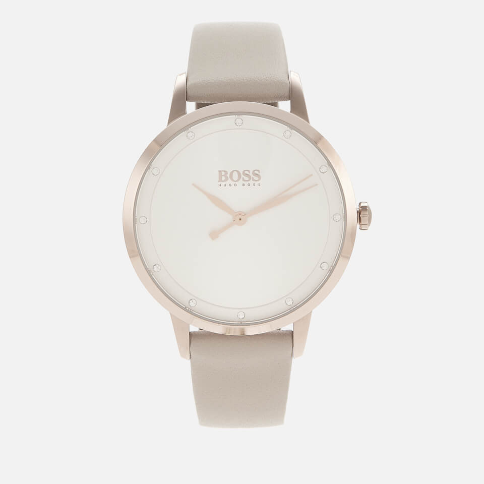 BOSS Hugo Boss Women's Twilight Leather Strap Watch - Rouge/SWH