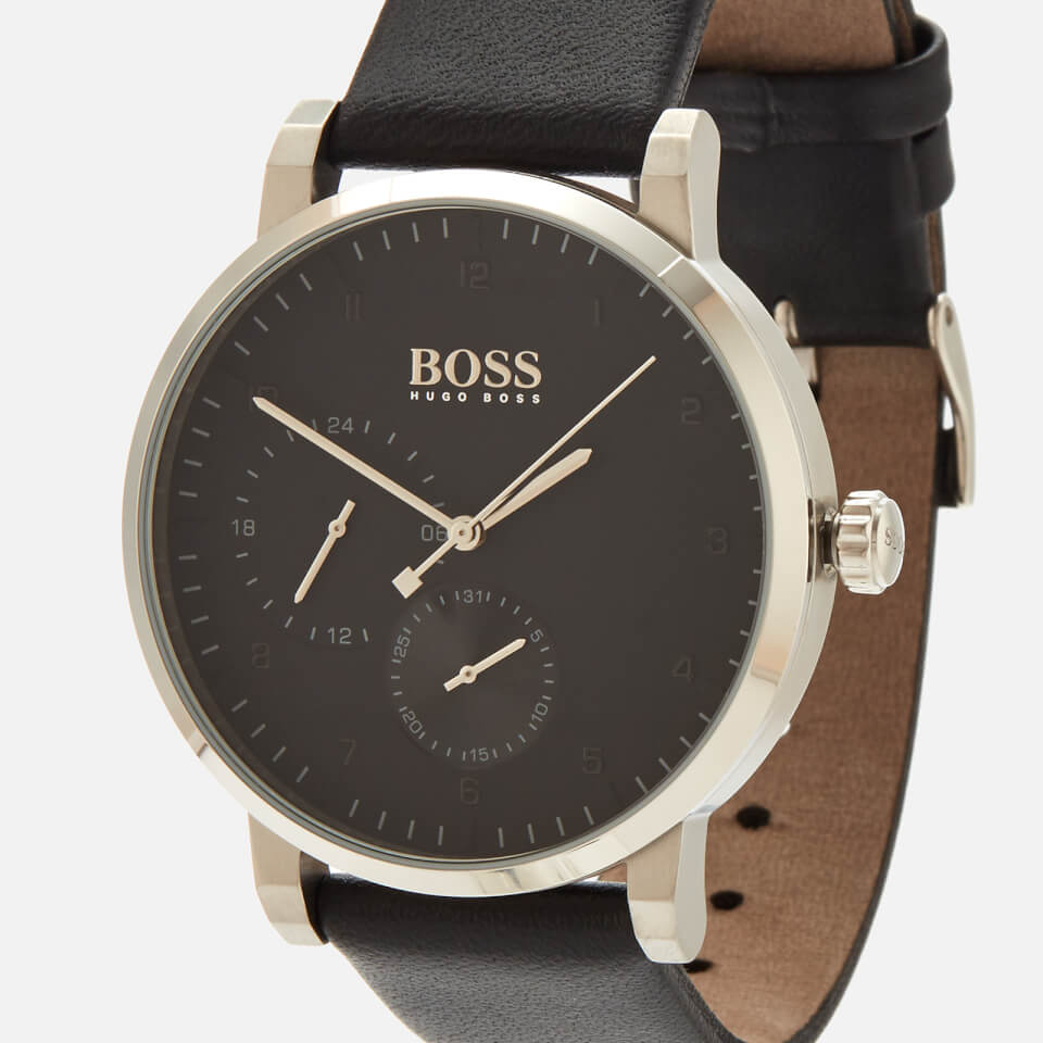 BOSS Hugo Boss Men's Oxygen Leather Strap Watch - Rouge Black