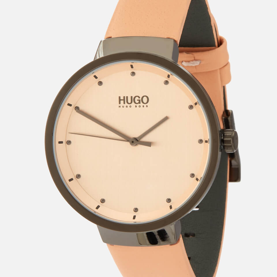 HUGO Women's Go Leather Strap Watch - Rou Cargo