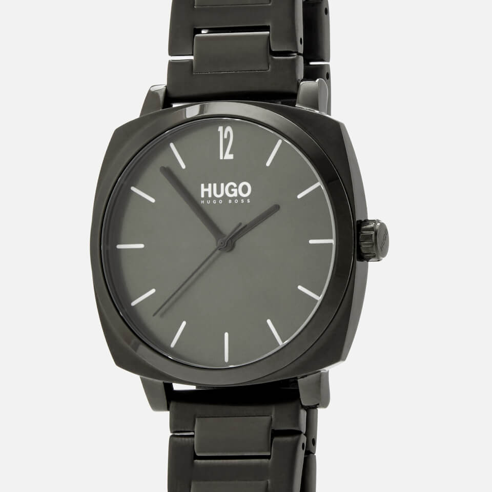 HUGO Men's Own Metal Strap Watch - Rou Green