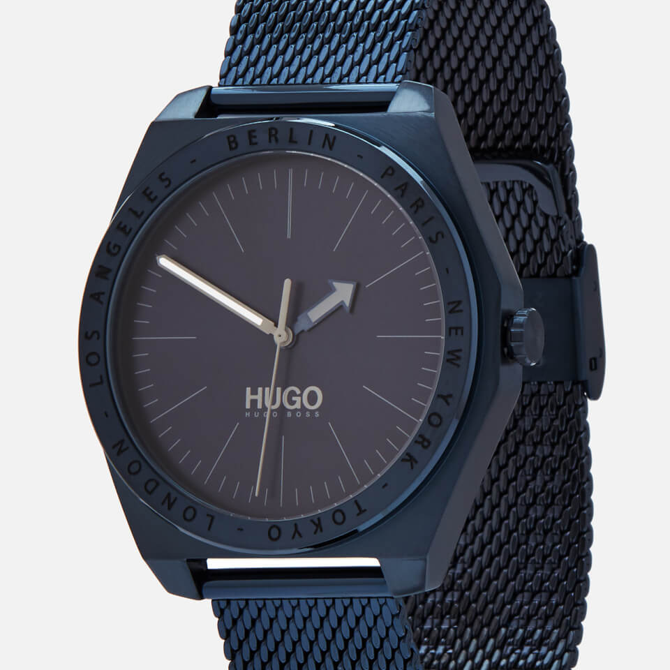 HUGO Men's Act Mesh Strap Watch - Blue