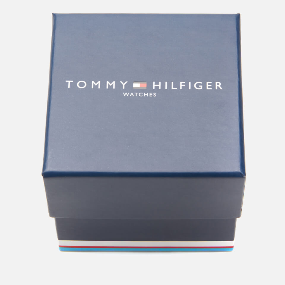 Tommy Hilfiger Men's Cooper Leather Strap Watch - Rou Navy